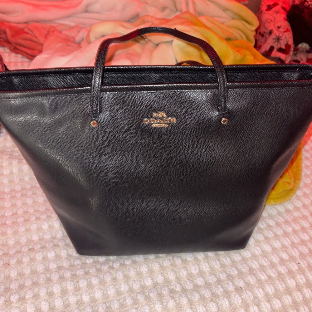 coach black tote bag